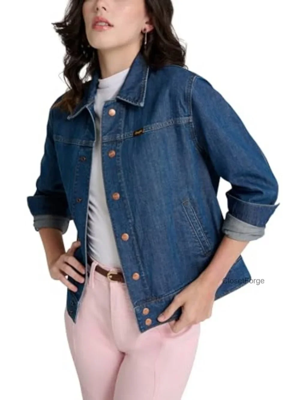 100% Cotton Denim Jacket with Hidden Print